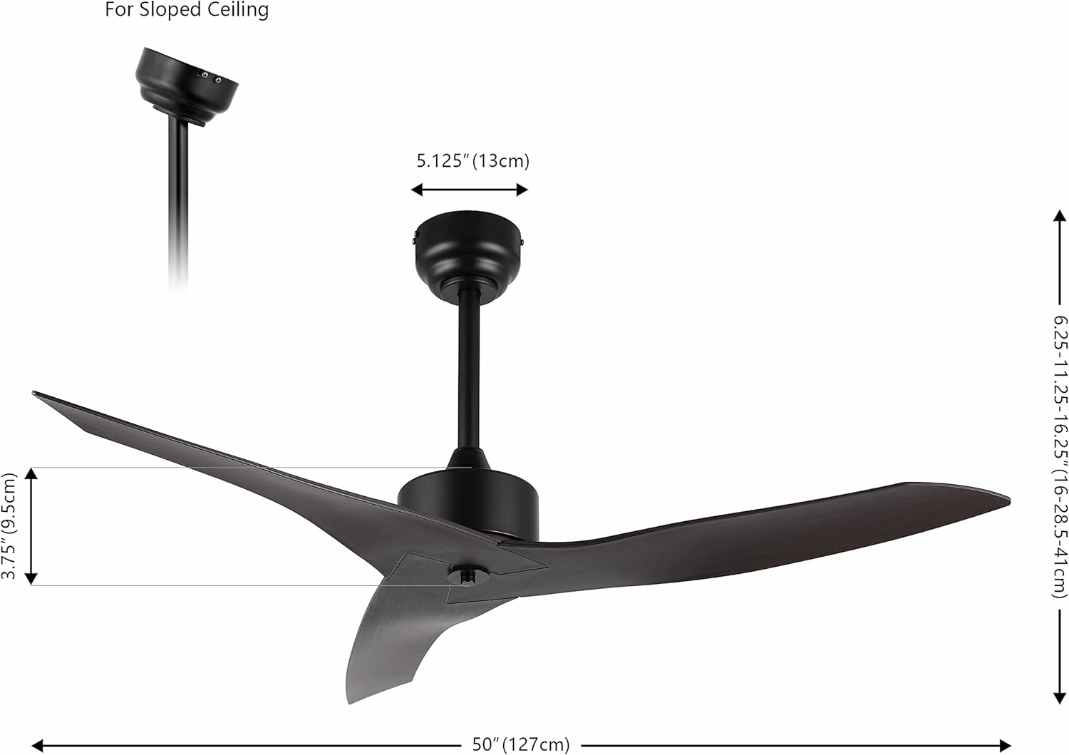 JONATHAN Y JYL9715C Aldrin 50" Mobile-App/Remote-Controlled, 6-Speed Razor Ceiling Fan, Modern, Contemporary, Minimalist, Industrial, Coastal for Bedroom, Living Room, Office, Dark Brown Wood