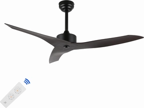 JONATHAN Y JYL9715C Aldrin 50" Mobile-App/Remote-Controlled, 6-Speed Razor Ceiling Fan, Modern, Contemporary, Minimalist, Industrial, Coastal for Bedroom, Living Room, Office, Dark Brown Wood App-controlled remote fan for convenience