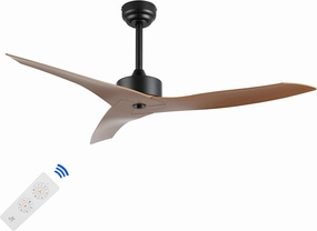 JONATHAN Y JYL9715E Aldrin 50" Mobile-App/Remote-Controlled, 6-Speed Razor Ceiling Fan, Modern, Contemporary, Minimalist, Industrial, Coastal for Bedroom, Living Room, Office, Light Brown Wood App-controlled remote fan for convenience