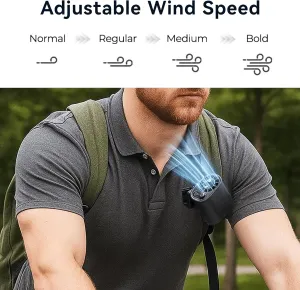 Joytus Car Clip On Fan with LED Display - 360 Rotation, 100 Speeds Adjustable, USB Rechargeable Personal Cooling Fan 1800mAh Battery (Beige) 360-degree rotating fan for home use