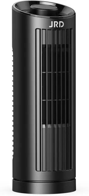 JRD 13'' Tower Fan with 80 Oscillating, 23ft/s Bladeless Desk Fan with 3 Speeds, Quiet Operation, Compact & Portable Table Fan for Bedroom Home Office Desktop Tower bladeless fan for modern homes
