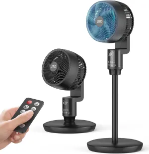 JRD Fan for Bedroom, 70 Oscillating Standing Fans, Quiet Floor Fan, 100ft Pedestal Fans for Room, 6 Speeds, 3 modes,90 Manual Vertical, 19-38" Adjustable Height,24H Timer,Remote Control Tower bladeless fan for modern homes