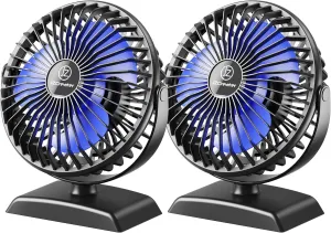 JZCreater USB Desk Fan, 2Pack USB Fan, 360 Rotation Desktop Fan with 3 Speed, Table Personal Cooling Fan, Quiet Mini Desk Fan, USB Powered, Small Fan for Home Office Bedroom Car Travel, Pink USB desktop fan for workspace