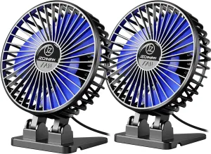 JZCreater USB Desk Fan, Mini Fan Portable, 3 Speeds Desktop Table Cooling Fans, Plug in Power, Rotation Strong Wind, Quiet Personal Small Fan for Home Desktop Office Travel Bedroom, Black (2Pack) Desktop fan with humidification feature