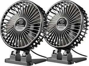 JZCreater USB Desk Fan, Mini Portable, 3 Speeds - Quiet Personal Cooling Fan for Home Desktop Office Travel Bedroom, Deep Black (2Pack) USB desktop fan for workspace