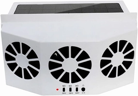 JZENZERO Portable Solar Car Quiet Air Conditioner, Energy Saving Cooling Fan Auto Exhaust Fan Truck Vehicle Cooler,Prevent The Temperature Inside The Car From Being Too High Solar-powered car fan for ventilation