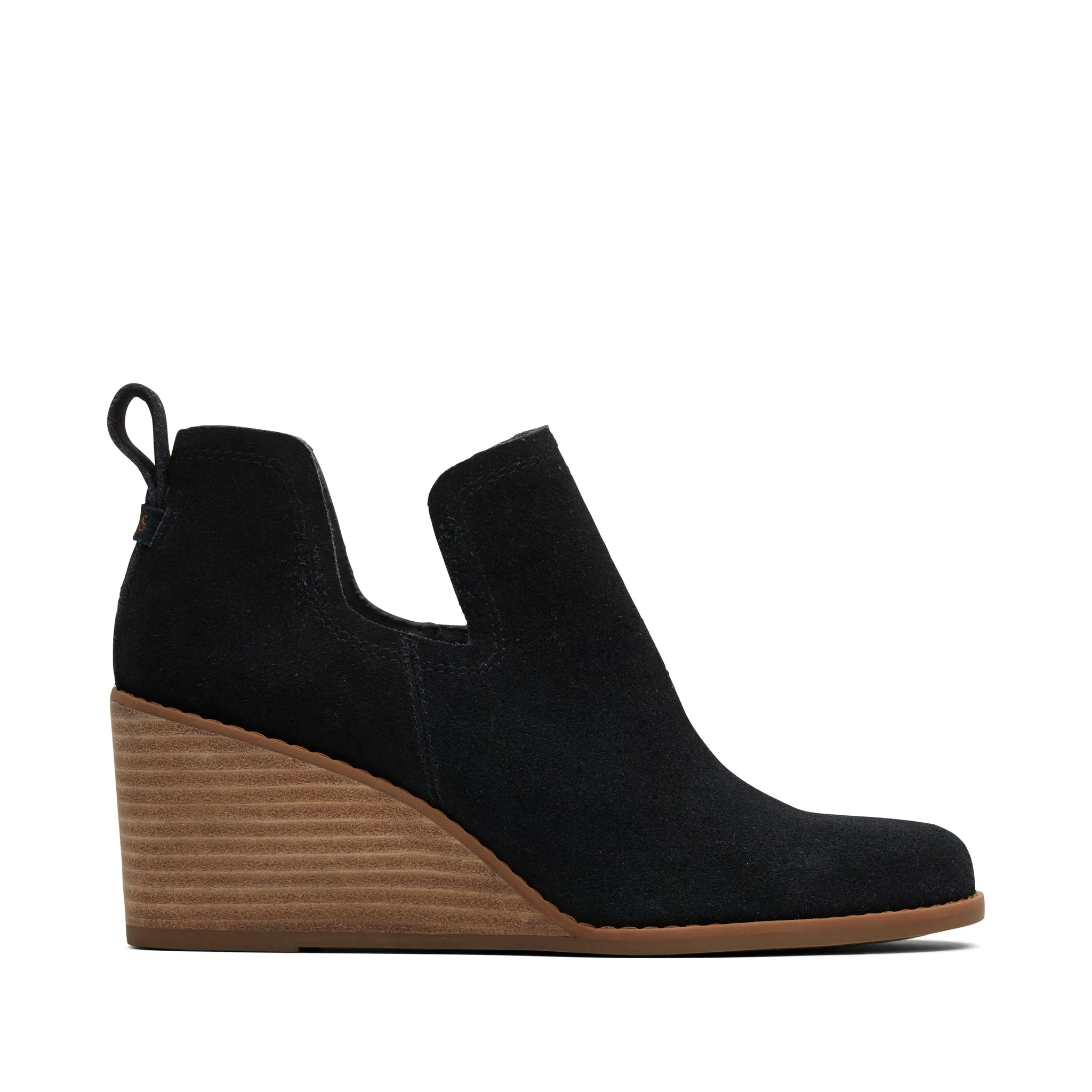 Kallie Black Suede Wedge Boot
