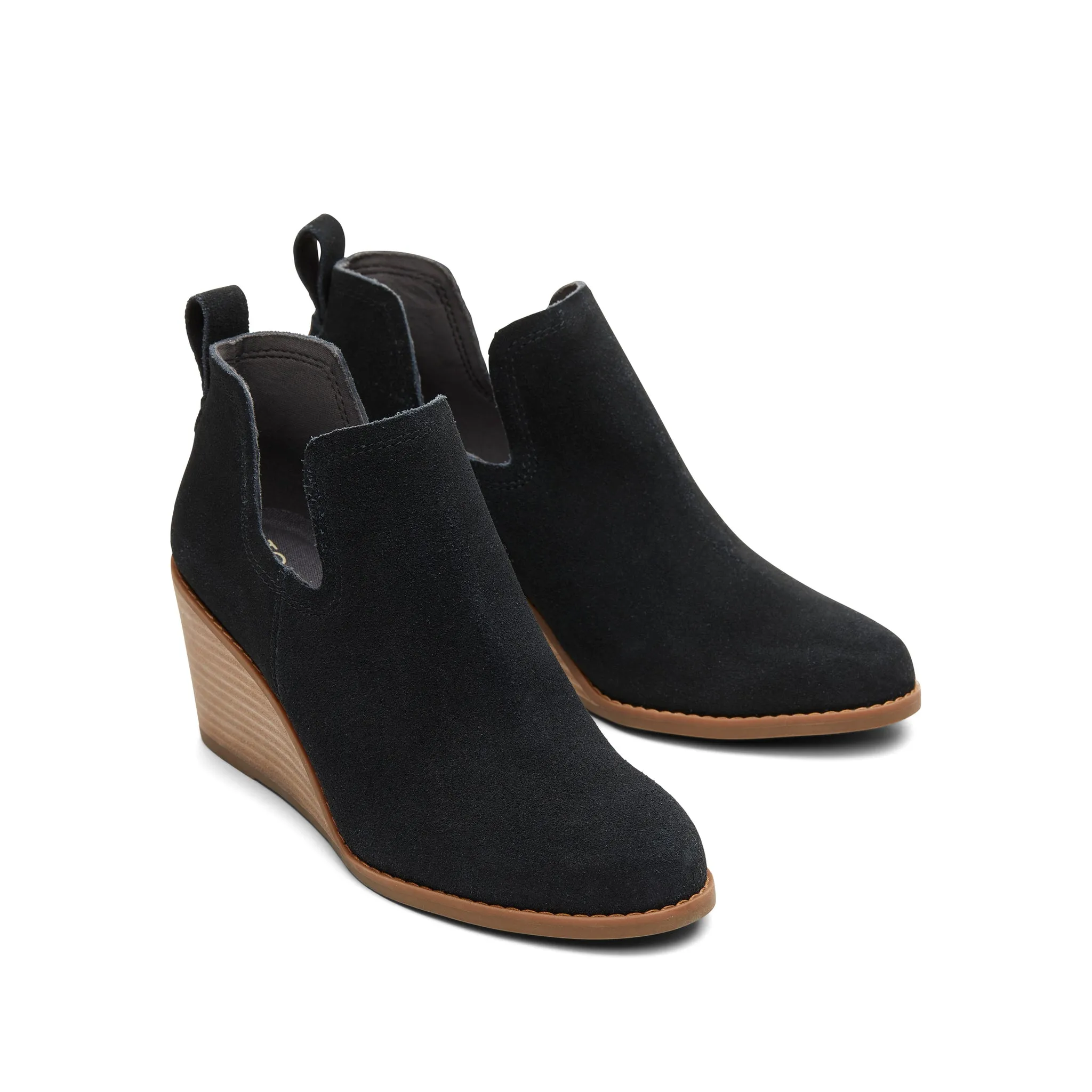 Kallie Black Suede Wedge Boot