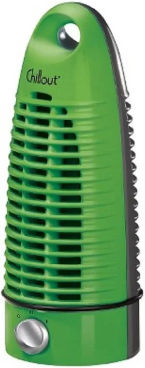 Kaz Chillout Mini Tower Fan, Green Desktop fan with humidification feature