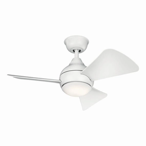 Kichler 34 Inch Sola Fan LED quiet ceiling fans with remote control