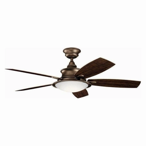 Kichler 52 Inch Cameron Fan LED ceiling fans with integrated LED lighting