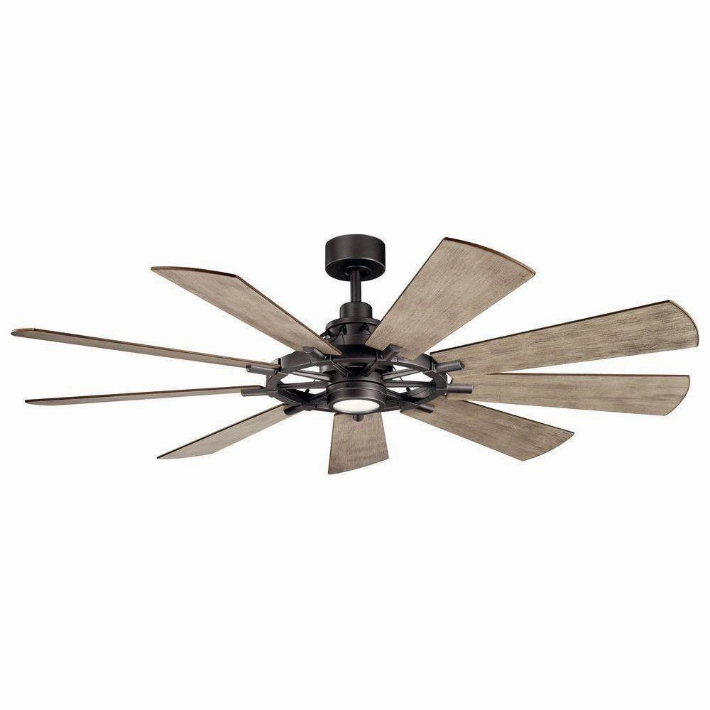 Kichler 65 Inch Gentry Fan LED ceiling fans with integrated LED lighting