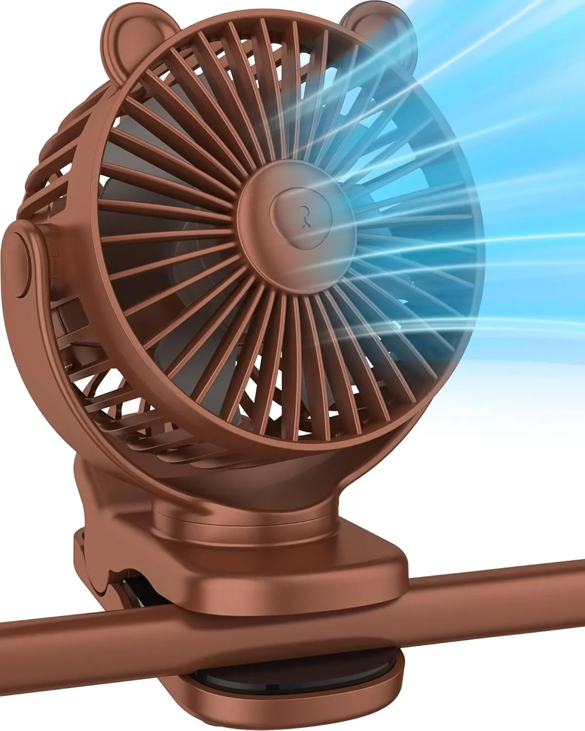 KIDEE Portable Clip on Fan, Mini Baby Stroller Fan Rechargeable with 360 Rotation, Small Desk Fans Battery Operated, Personal Cooling Fans for Bedroom Indoor Outdoor Travel 360-degree rotating fan for home use
