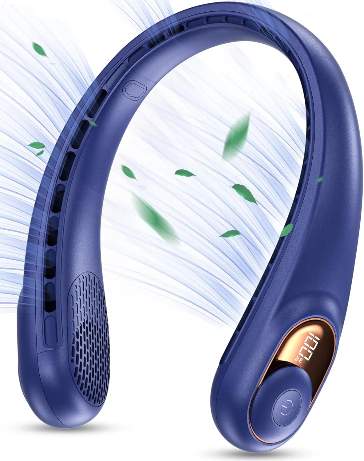 KIDEE Portable Neck Fan, Personal Bladeless Rechargeable, Upgraded 4000mAh Battery & 360 Surrounding Air Outlet, Increase Air Volume, Ultra Quiet, Long Use Time Wearable Fan for Home Travel