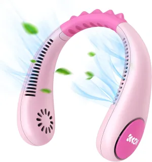 Kids Neck Fan, Portable Bladeless Fans for Kid 4-14Y Girls & Boys, 2600mAh USB Personal Mini Cooling Fan for Travel/Camping/Study, 4 Speeds, Lightweight, Compact, Perfect Summer Gifts for Kids Neck fan for hands-free comfort