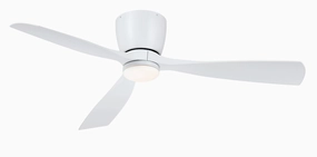 Klinch 52 52"Ceiling Fan Matte White ifan smart fans for connected homes
