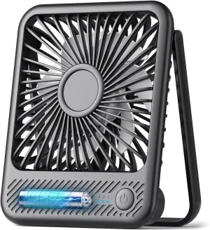 Koonie Desk Fan, Ultra Quiet 2.5-11h Battery Operated Small USB Fan with Strong Wind, 180 Tilt Folding and 3 Speeds Adjustable, Battery Powered Mini Personal Fan for Office Bedroom Desktop USB desktop fan for workspace