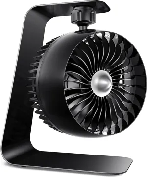 Koonie Metal USB Desk Fan, 4 Inch Small Portable Turbo Air Circulator, 6ft Strong Airflow, 3 Speeds, 360 Adjustable Tilt, 35dB Low Noise for Table Office Bedroom USB desktop fan for workspace