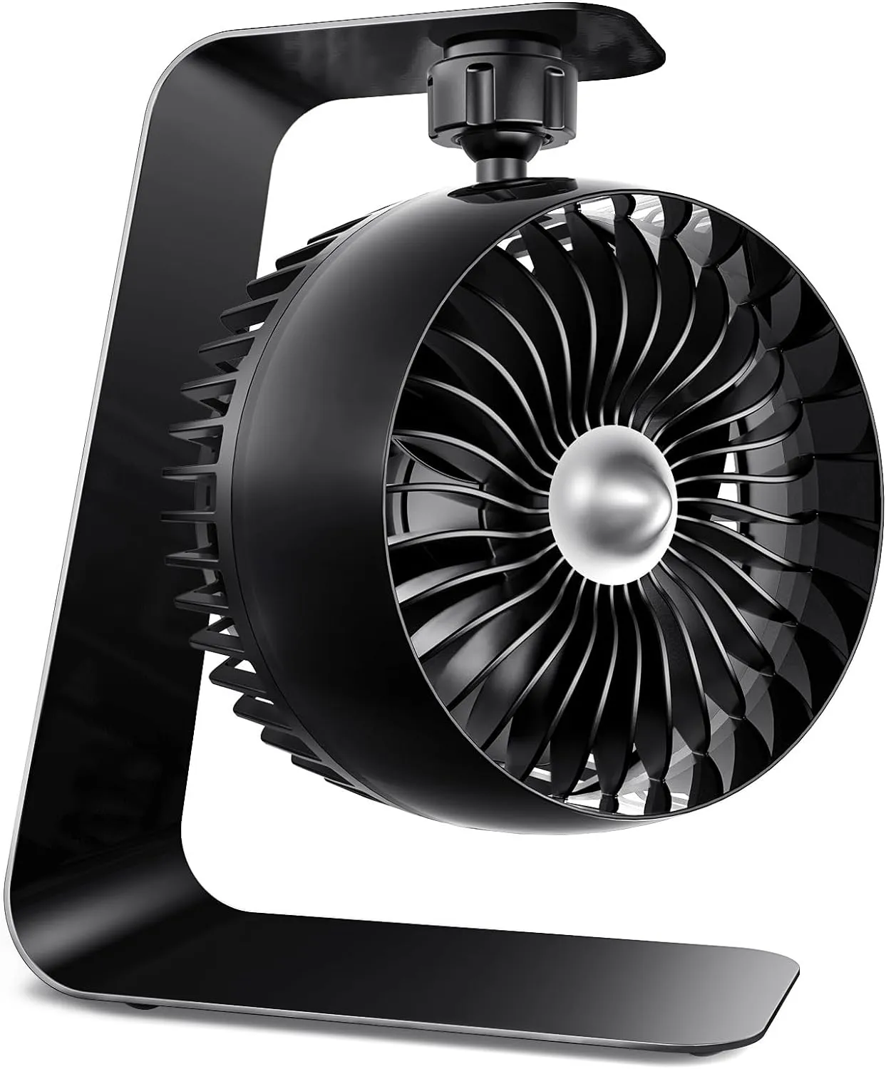Koonie Metal USB Desk Fan, 4 Inch Small Portable Turbo Air Circulator, 6ft Strong Airflow, 3 Speeds, 360 Adjustable Tilt, 35dB Low Noise for Table Office Bedroom USB desktop fan for workspace
