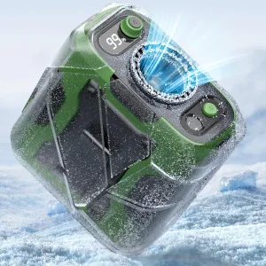 Koonie Portable Waist Clip Fan, Wearable Belt Personal Fan with 100 Levels Speeds, 13500RPM Strong Airflow, Rechargeable Battery Supports 24H Use Time, Cool Clip Under Shirt for Outdoor Jobsite,Green Waist-mounted portable fan for outdoor use