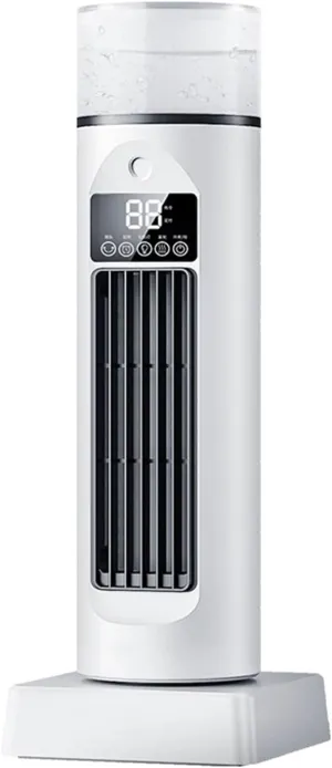 KtEli Oscillating Tower Fan, Desk Table Fan with 6 Speeds, Bladeless Tower Fan Quiet Cooling, 120 Oscillation, Humidification, Personal Small Bladeless for Bedroom Home Office Desktop(White) Desktop fan with humidification feature