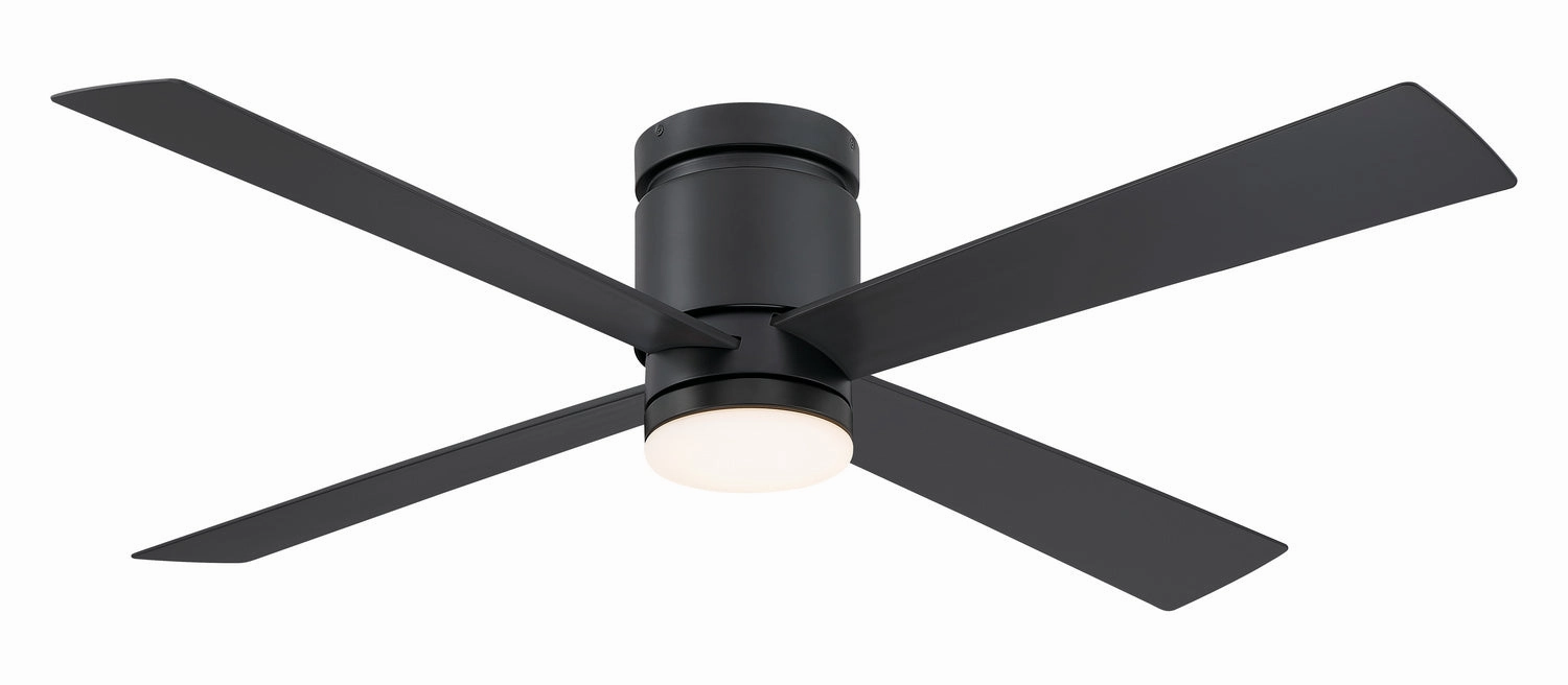Kwartet 52"Ceiling Fan Black hugger fans for rooms with low ceilings