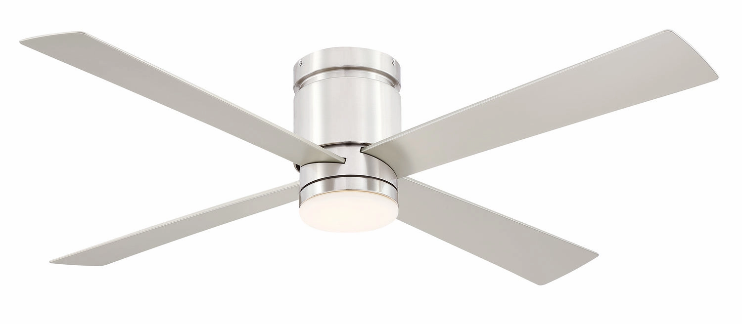 Kwartet 52"Ceiling Fan Brushed Nickel hugger fans for rooms with low ceilings