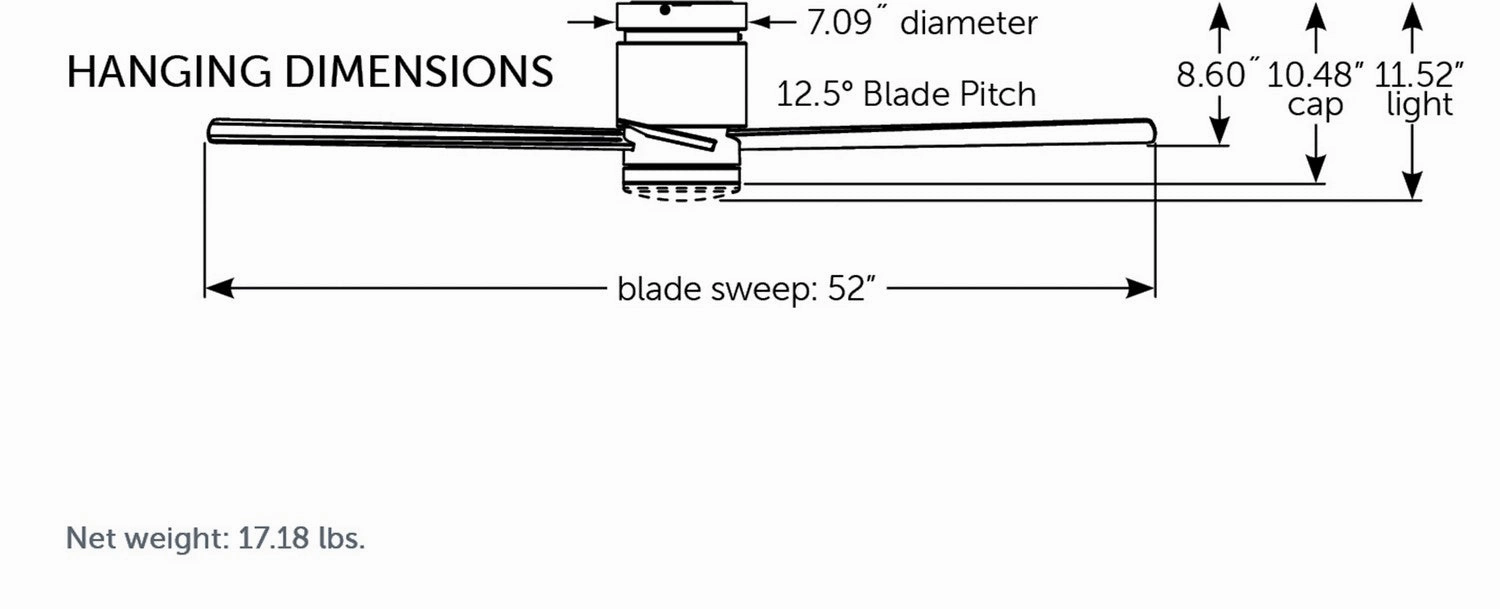 Kwartet 52"Ceiling Fan Brushed Nickel