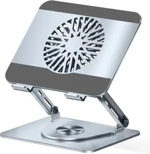 Laptop Stand for Dell Latitude 13 7350 Detachable Laptops with 360Rotating Base and Removable Magnetic Cooling Fan, Dual Pivot Fully Foldable and Adjustable for Storage 360-degree rotating fan for home use