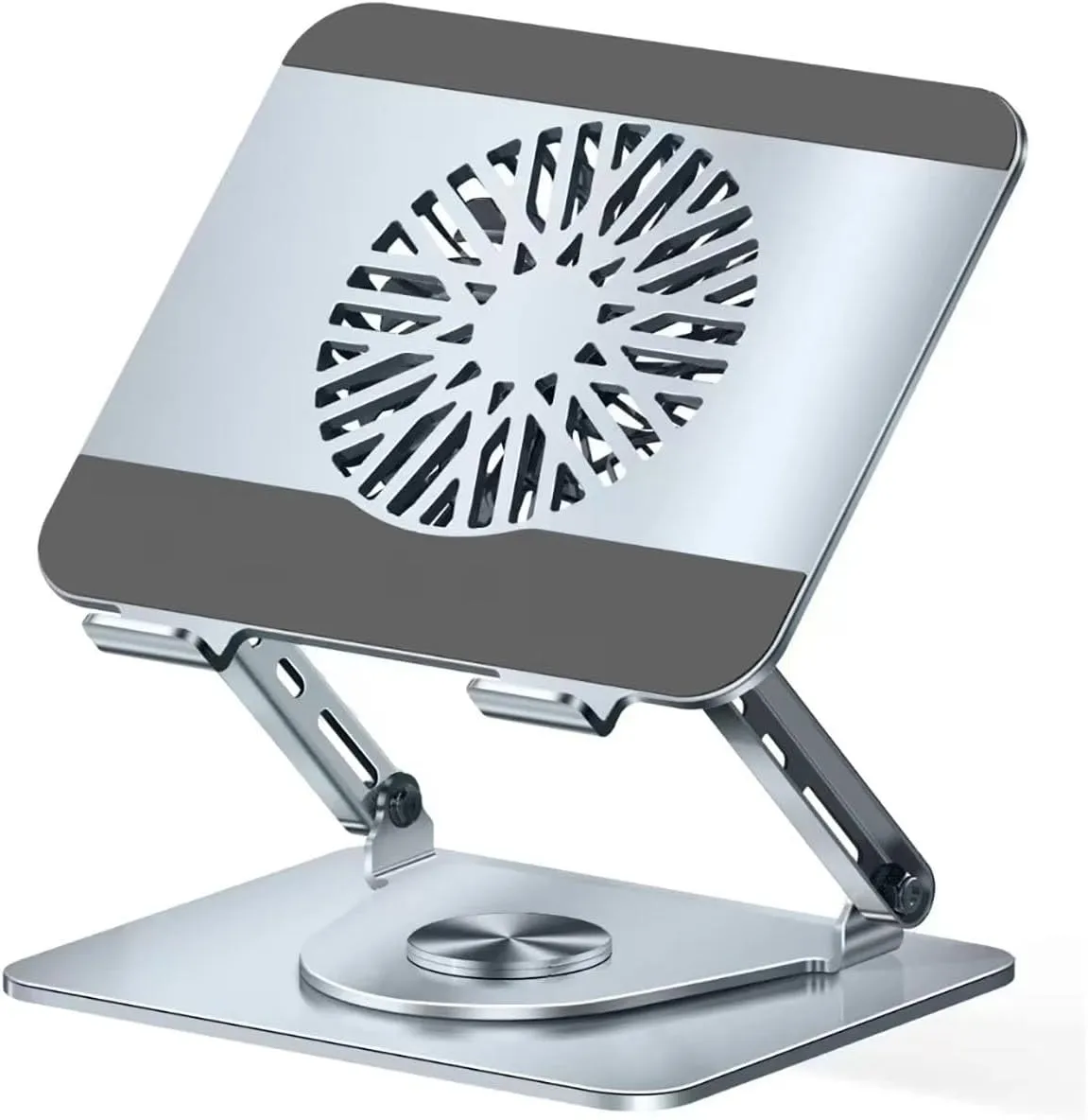 Laptop Stand for Dell Latitude 13 7350 Detachable Laptops with 360Rotating Base and Removable Magnetic Cooling Fan, Dual Pivot Fully Foldable and Adjustable for Storage 360-degree rotating fan for home use