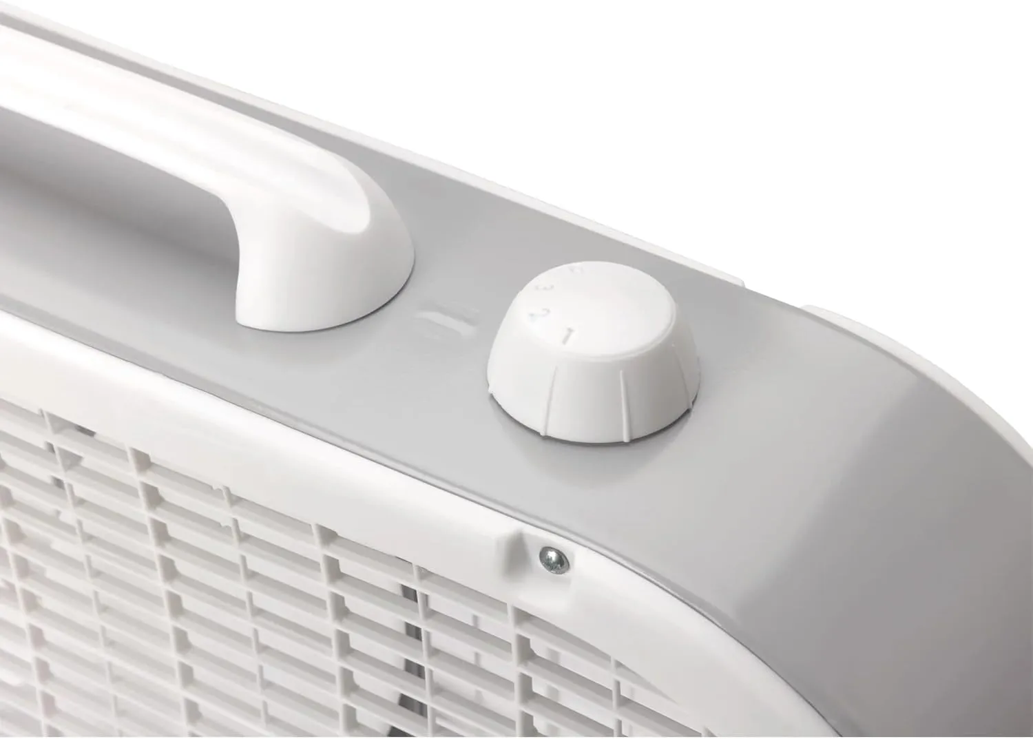 Laskoo 20" Cool Colors 3-Speed Box Fan with Weather-Resistant Motor, 1725 CFM Airflow, Portable Free-Standing Fan, 20-Inch Blades, Energy Efficient, Indoor Use - B20200 (White)