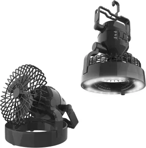LED Lantern, 2 in 1 Battery Powered Fan and Lantern by Wakeman Outdoors (Portable Fan) 2-in-1 camping light and fan combo