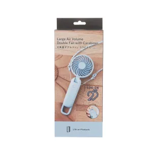 LIFEON Big Wind Double Fan - Sky Blue  (160g) neck fans for hands-free cooling comfort