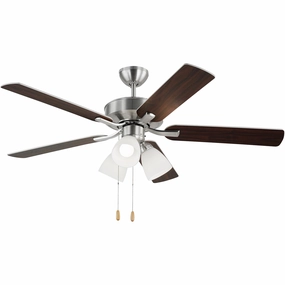 Linden 52" LED 3 Ceiling Fan and Fitter Light Kit led ceiling fans with light and remote
