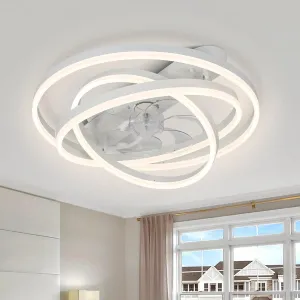 Low Profile Ceiling Fan with Light, Flush Mount Ceiling Fan with lights 6 Speed Dimmable Ceiling Fans with Lights and Remote and App Control for Bedroom App-controlled remote fan for convenience