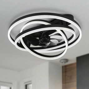 Low Profile Ceiling Fan with Light, 24'' Flush Mount Ceiling Fan with Lights 6 Speed Dimmable Ceiling Fans with Lights and Remote and App Control for Bedroom App-controlled remote fan for convenience