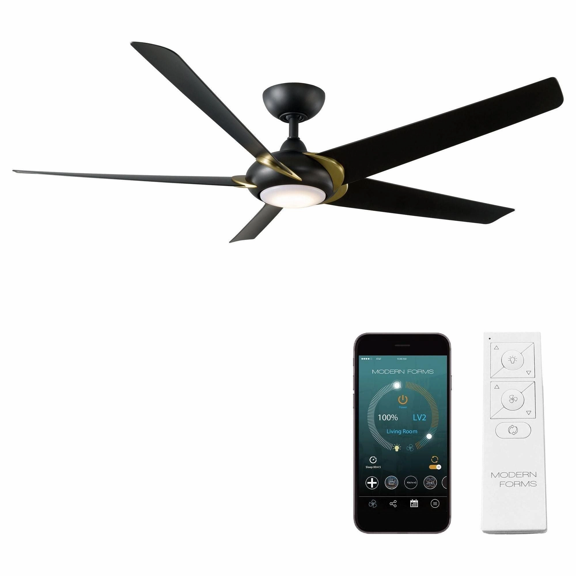Lucid Indoor/Outdoor 5-Blade 62" Smart Ceiling Fan with LED Light Kit and Remote Control smart ceiling fans with voice control