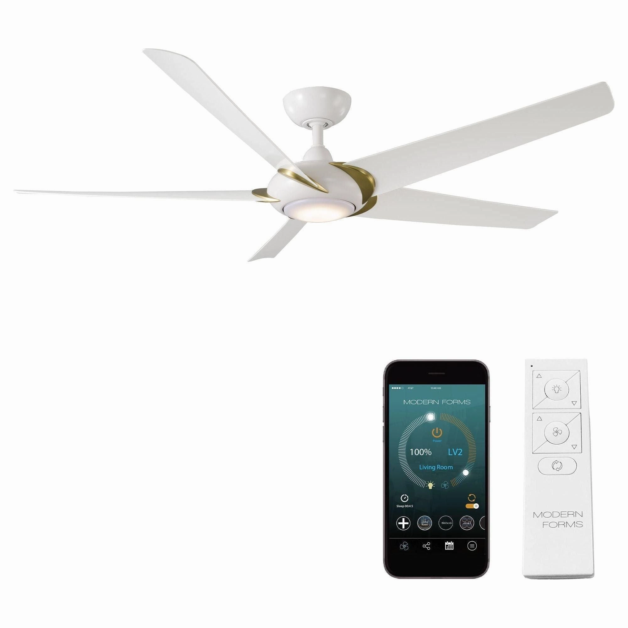 Lucid Indoor/Outdoor 5-Blade 62" Smart Ceiling Fan with LED Light Kit and Remote Control