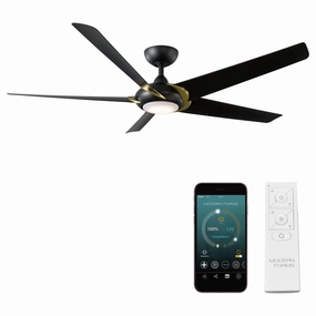 Lucid Indoor/Outdoor 5-Blade 62" Smart Ceiling Fan with LED Light Kit and Remote Control smart ceiling fans with voice control