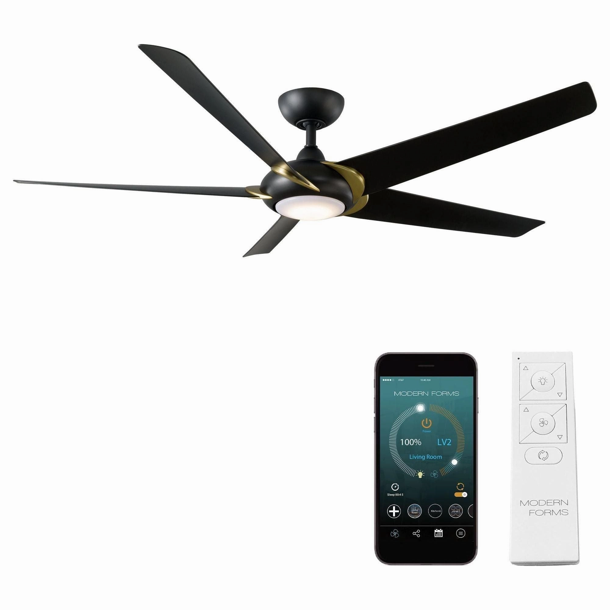 Lucid Indoor/Outdoor 5-Blade 62" Smart Ceiling Fan with LED Light Kit and Remote Control efficient ceiling fans for home cooling