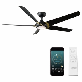 Lucid Indoor/Outdoor 5-Blade 62" Smart Ceiling Fan with LED Light Kit and Remote Control efficient ceiling fans for home cooling