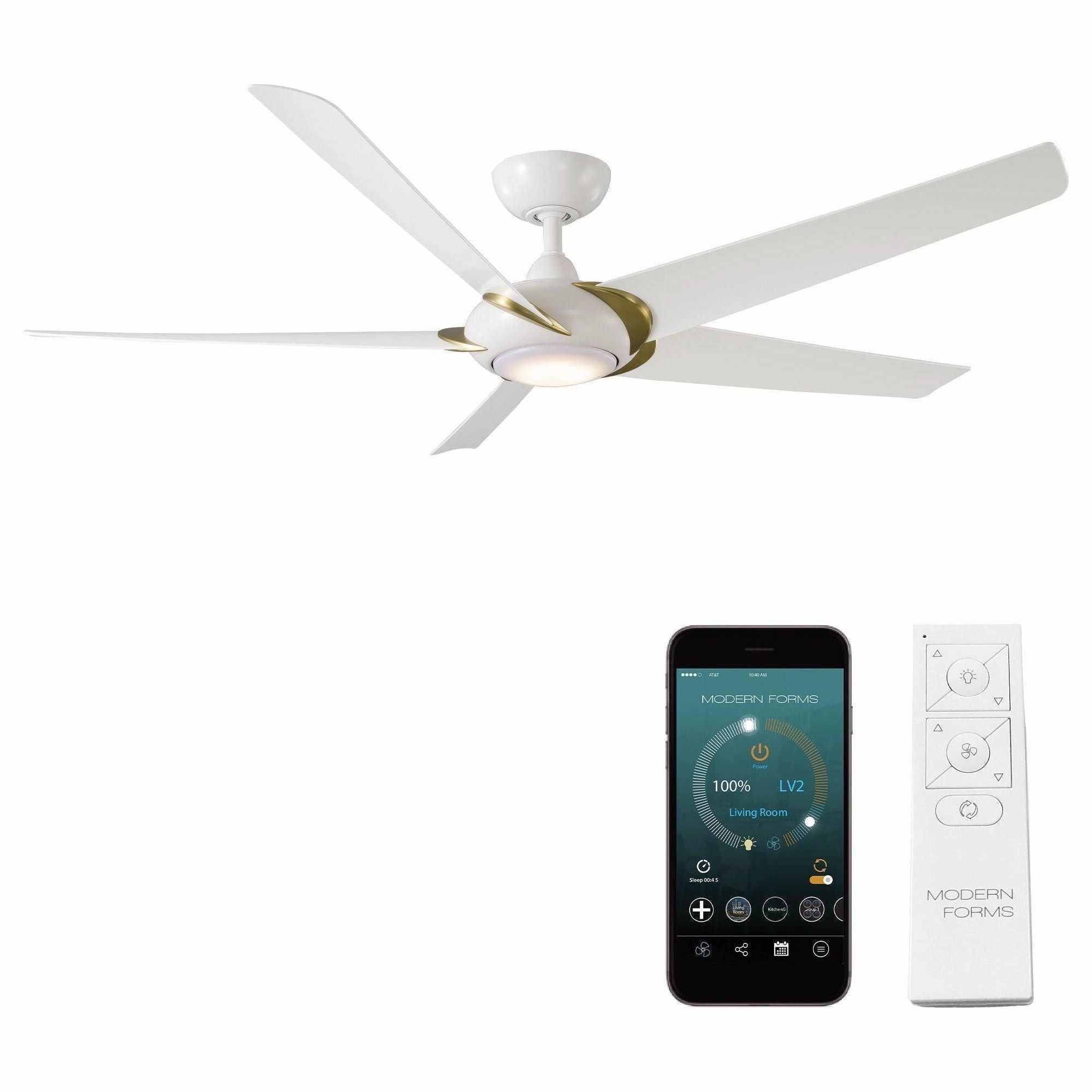 Lucid Indoor/Outdoor 5-Blade 62" Smart Ceiling Fan with LED Light Kit and Remote Control
