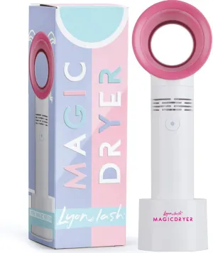 Lyon Lash Portable USB Rechargeable Bladeless Mini Fan/Air Conditioning Blower/Handheld Cooling Dryer, Essential Eyelash Extension Supplies, Dries Eyelash Extensions Glue/Adhesive Rapidly (White) Small bladeless fan for quiet cooling