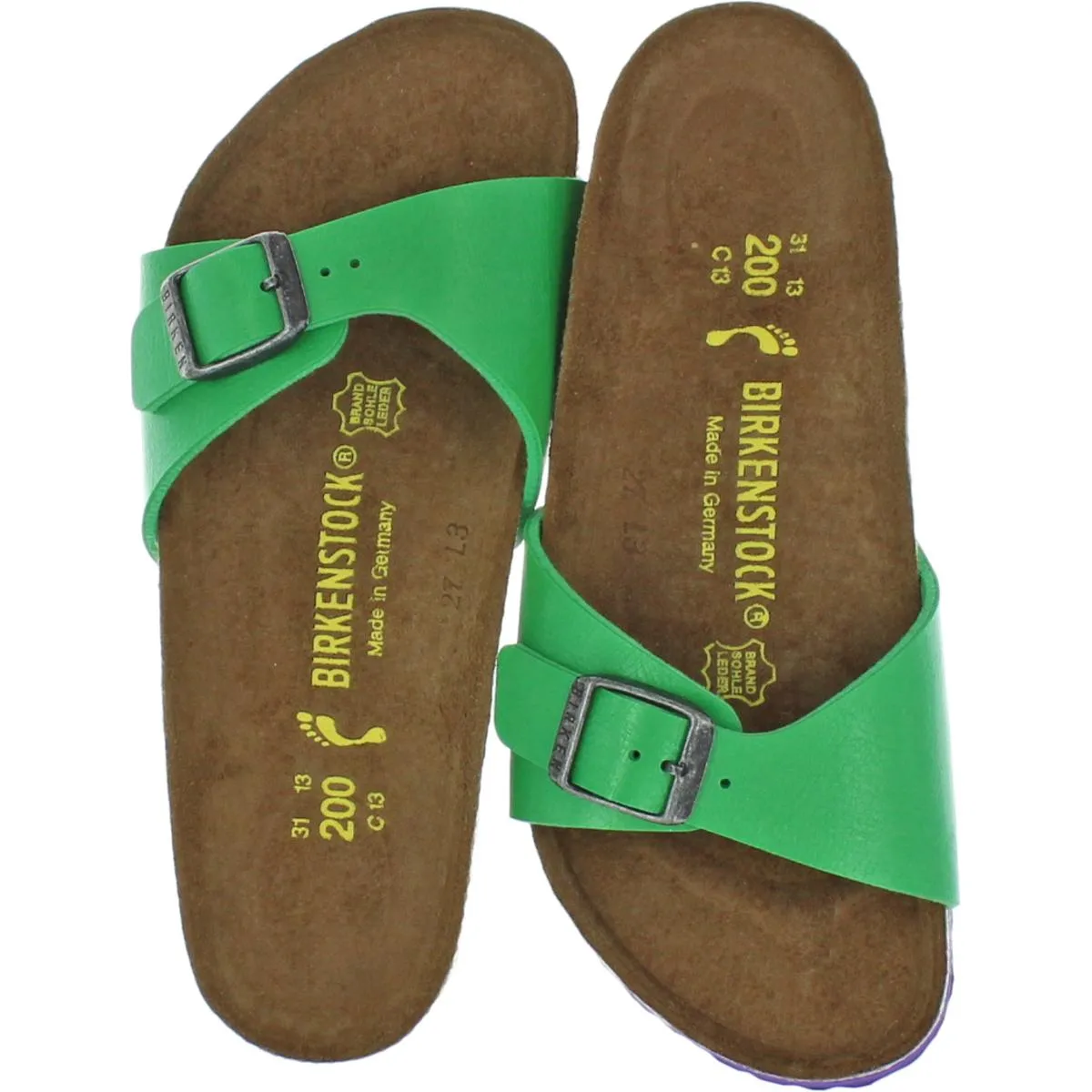 Madrid Girls Birko-Flor Flat Footbed Sandals