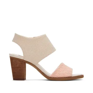 Majorca Metallic Dusty Peach Floral Sandal