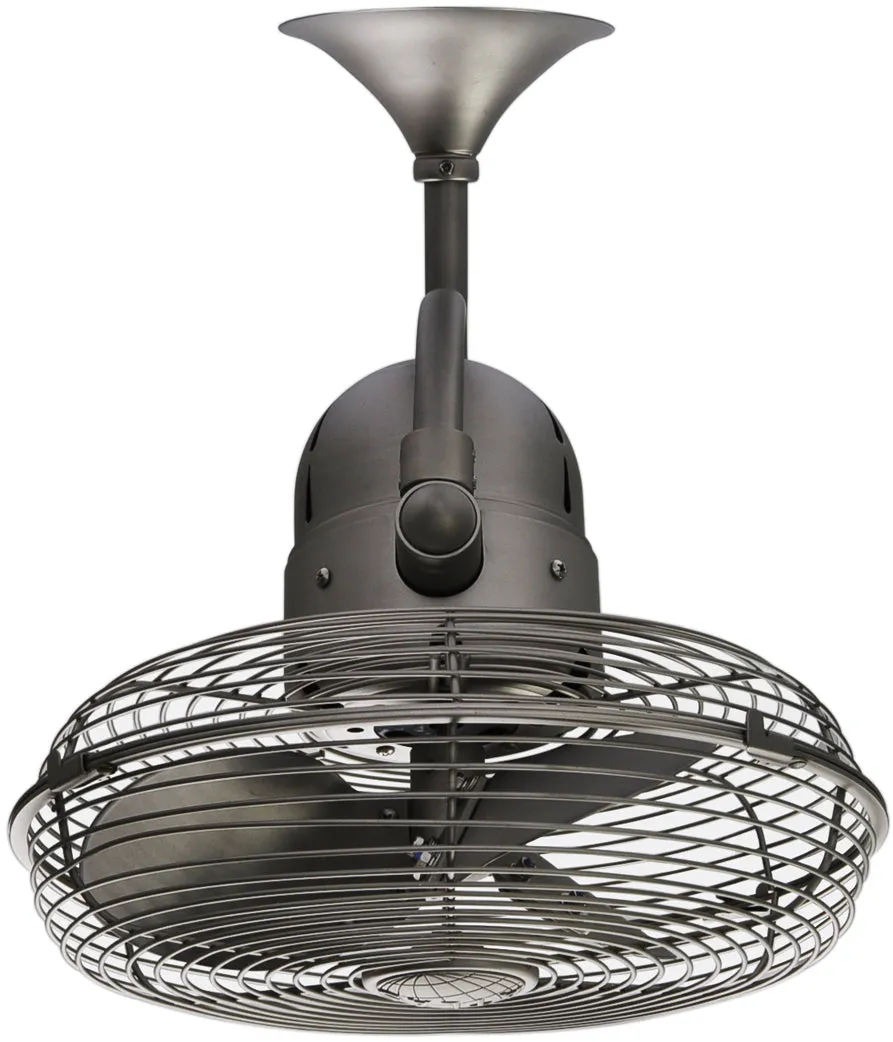 Matthews Fan Company Kaye 13" Indoor/Outdoor AC Osciallating Wall Fan with Wall Control and Remote