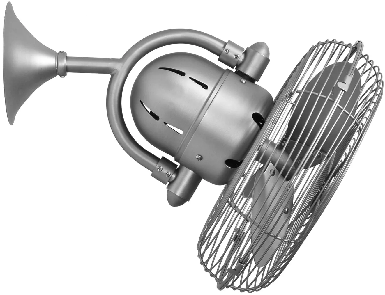 Matthews Fan Company Kaye 13" Indoor/Outdoor AC Osciallating Wall Fan with Wall Control and Remote
