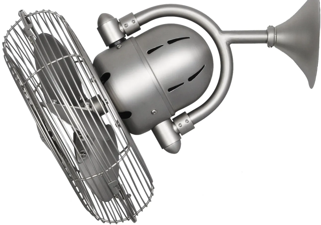 Matthews Fan Company Kaye 13" Indoor/Outdoor AC Osciallating Wall Fan with Wall Control and Remote