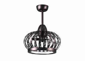 Matthews Fan Company Dana 20" Indoor/Outdoor 24W LED Fandelier Ceiling Fan with Remote and Wall Control chandelier ceiling fans for elegant decor