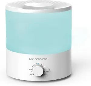 MegaWise Ultrasonic Cool Mist Humidifier SK7620 - 1.5L Capacity, Whisper-Quiet Operation, Adjustable Mist Output, Auto Shut-Off - Ideal for Home, Office, Baby Room, and Bedroom Desktop fan with humidification feature